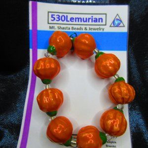 Pumpkins Ceramic 7" Stretchy Bracelet Jewelry